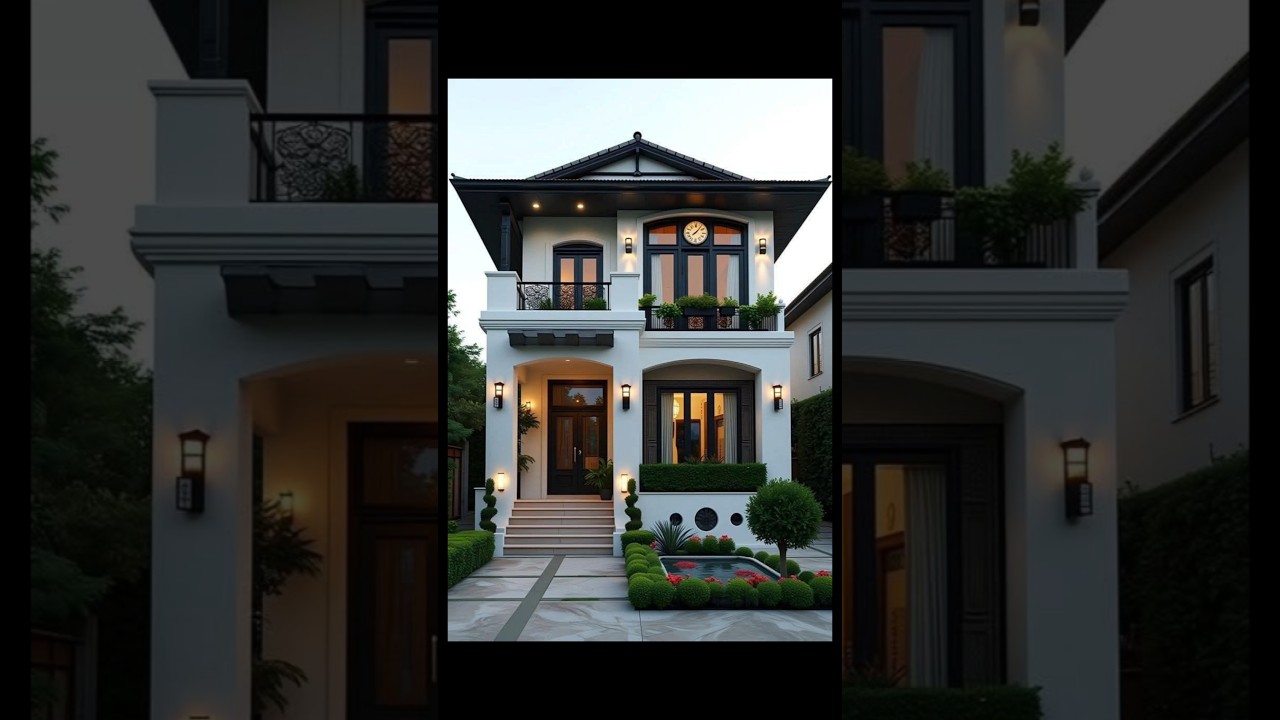 TWO STOREY HOUSE DESIGN IDEAS 💡 #smallhouse #tinyhouse #housedesign #exterior #twostorey #2025