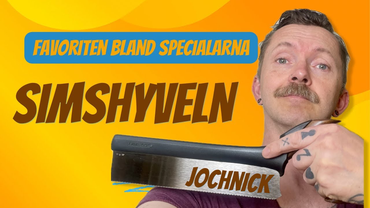 Jochnick visar sin första och viktigaste specialhyvel nämligen simshyveln