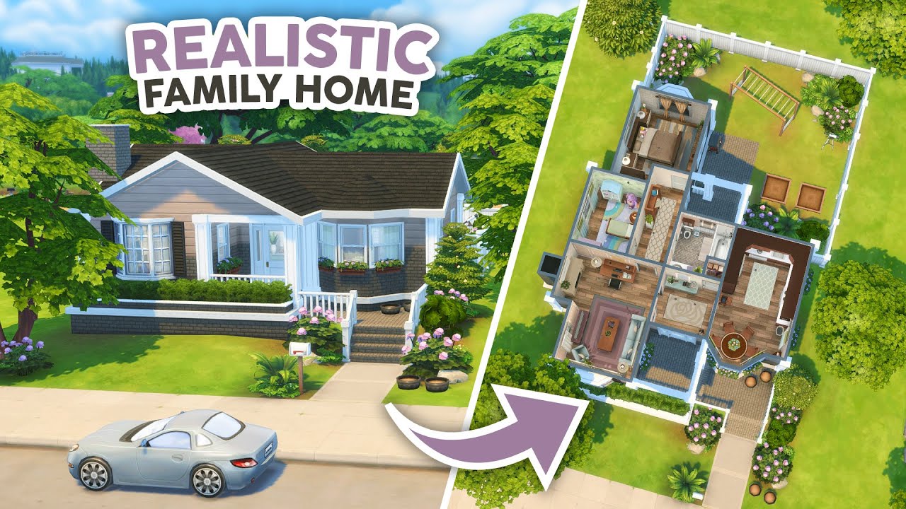 Realistic Base Game Home // The Sims 4 Speed Build