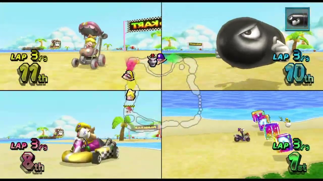 Mario Kart Wii ✦ 4 Players #158 Banana Cup Mirror