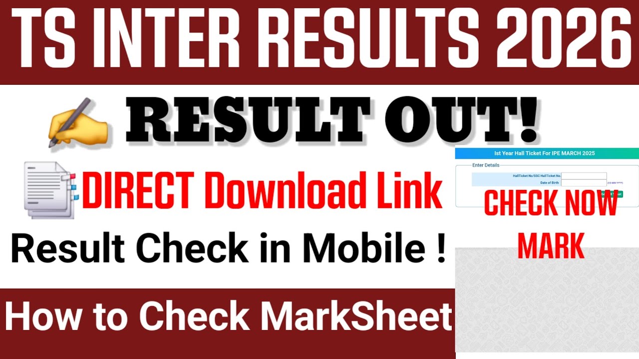 Ts inter results 2026 Out🔴| How to check Ts inter results 2026 | Ts inter result 2026