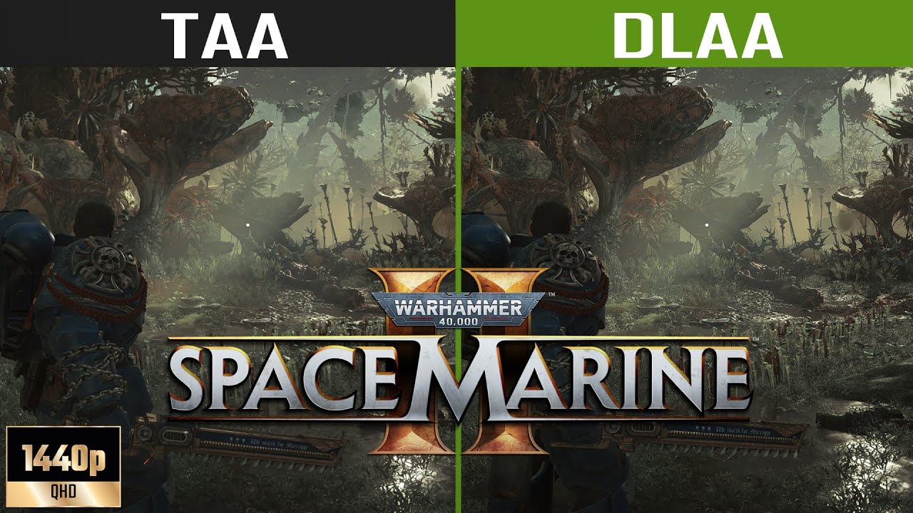 Warhammer 40000: Space Marine 2 — DLAA vs. TAA Graphics Comparison 1440p (RTX 2080 Ti)