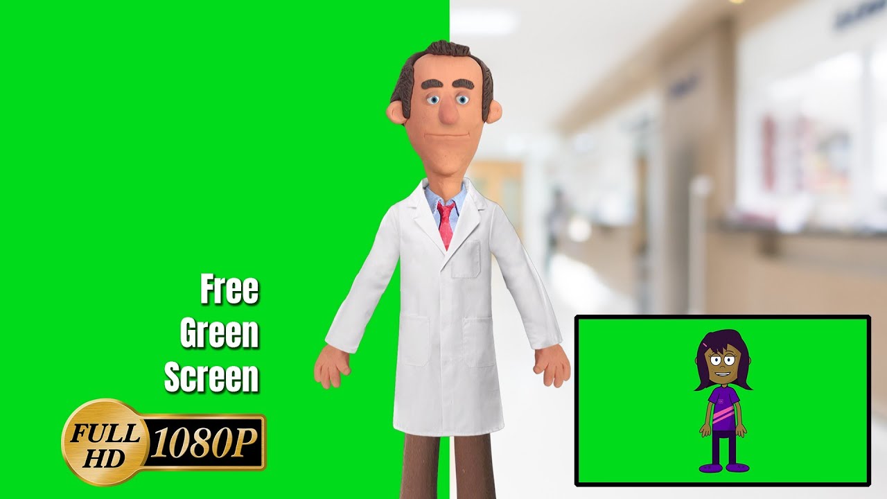 Cartoon Character Talking Green Screen | 2D Character Animation Green Screen