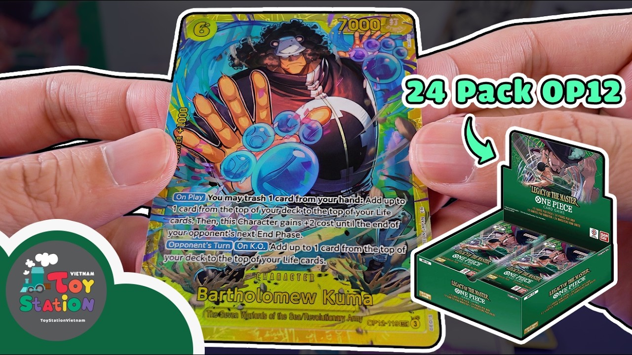 Mở 1 box 24 packs One Piece Card Game OP12 săn Râu Đen 30 triệu đồng ToyStation 1026
