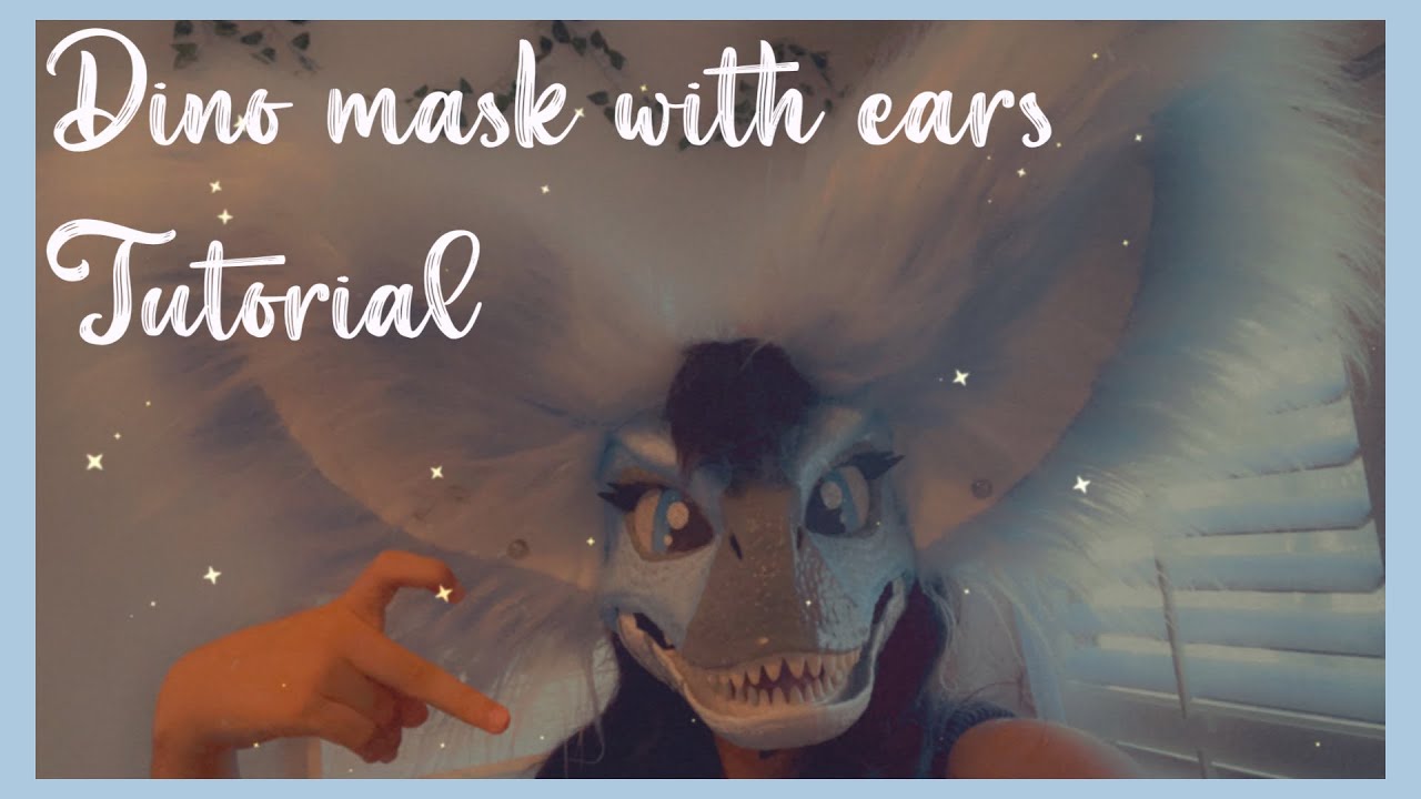 Hoodless Dino Mask With Ears // Tutorial // Easy // TwinklesArtStudio Etsy