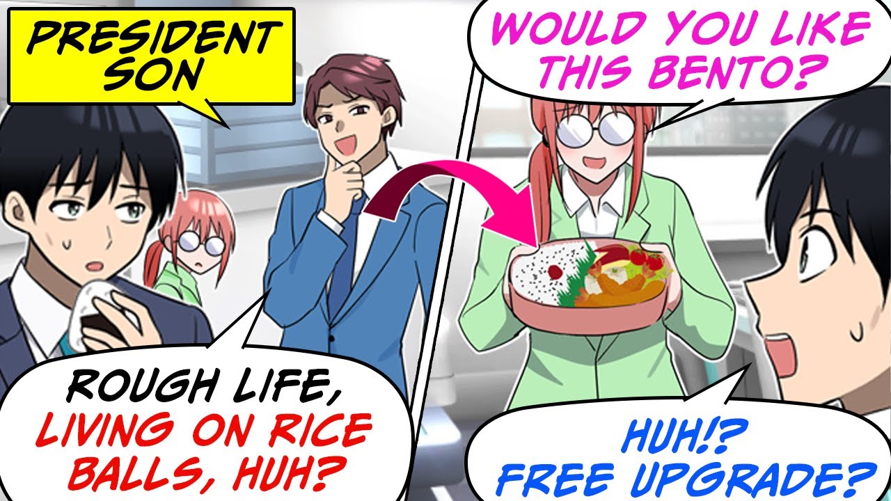 The CEO's Son Mocked My Cheap Lunch! But a Shy Girl Brought Me a Bento... [RomCom Manga Dub]