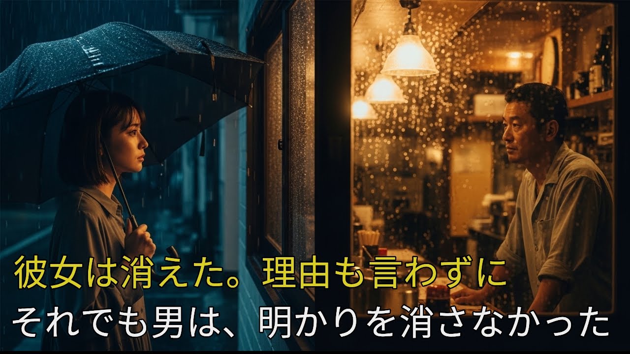彼女は消えた。それでも男は、明かりを消さなかった