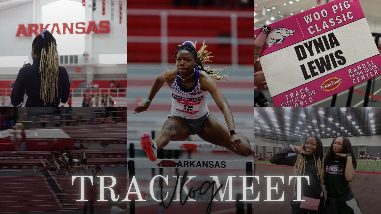 TRACK MEET VLOG: WOO PIG CLASSIC | opener PR in the 60mH 😝 | meet experience , grwm & more !