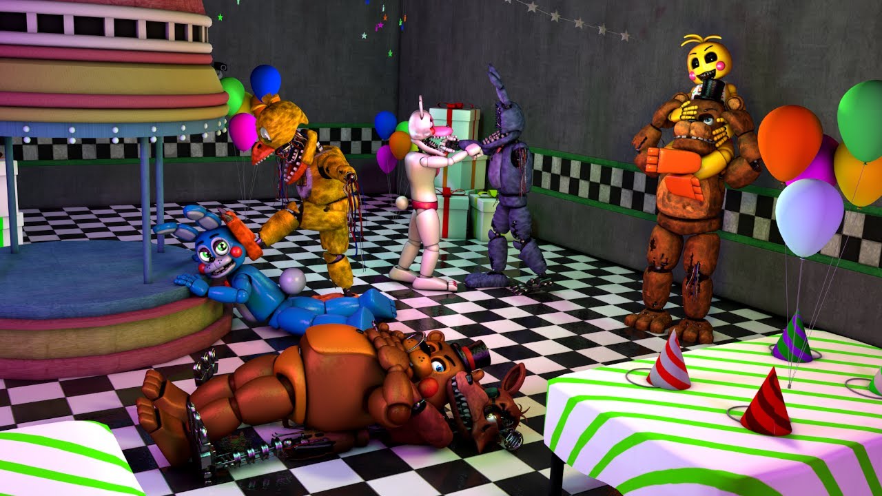 [FNAF C4D SPEED ART] Withereds VS Toys v2