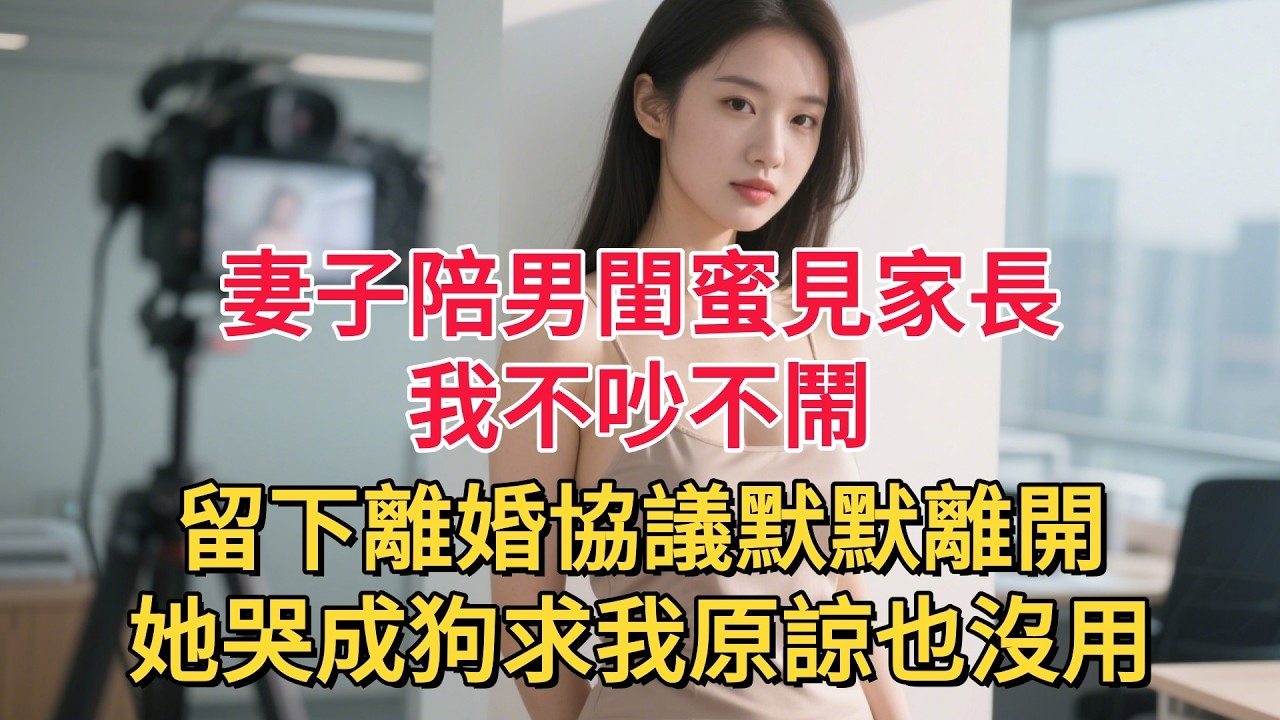妻子陪男閨蜜見家長，我不吵不鬧，留下離婚協議默默離開，她哭成狗求我原諒也沒用