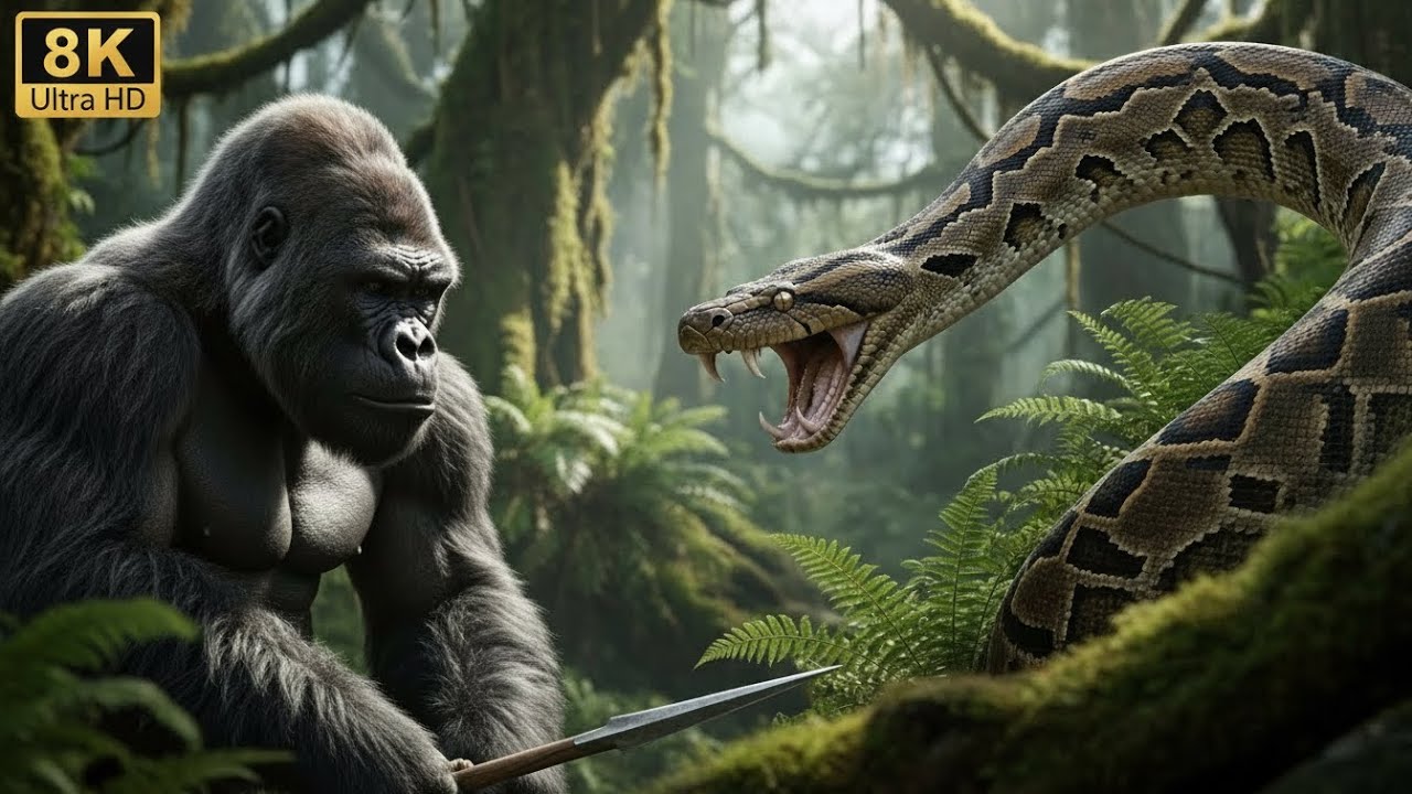 Prehistoric Humans vs Titanoboa | Saving a Baby Saber-Tooth Tiger from the Giant Snake