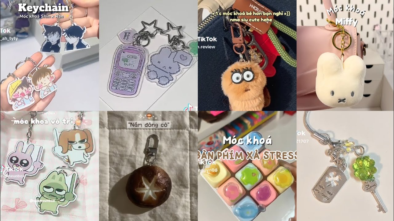 [SHOPEE HAUL] Compilation of unboxing videos of super cute keychains on TikTok ✨ #shopeehaul #unb...
