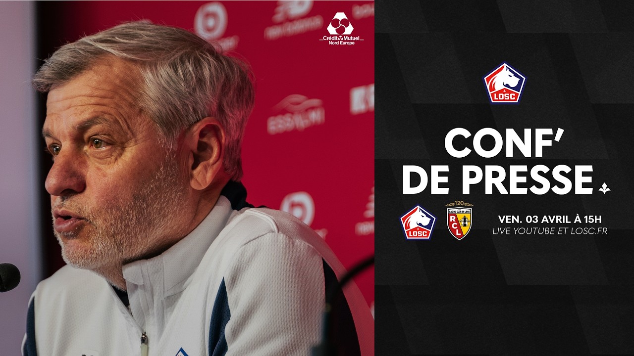 Suivez la conf&eacute;rence de presse avant LOSC-RCL avec le Cr&eacute;dit Mutuel Nord Europe 🎙️