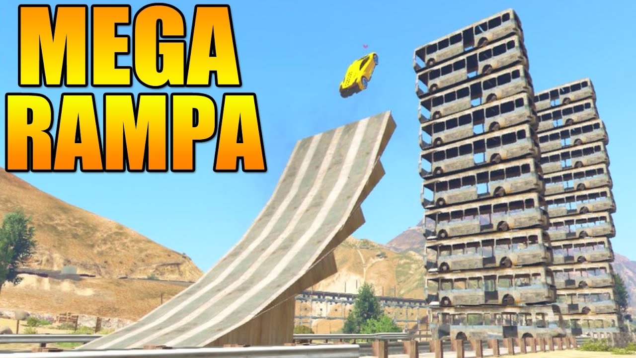 MEGA RAMPA ESPECTACULAR!! - GTA 5 Online Funny Moments