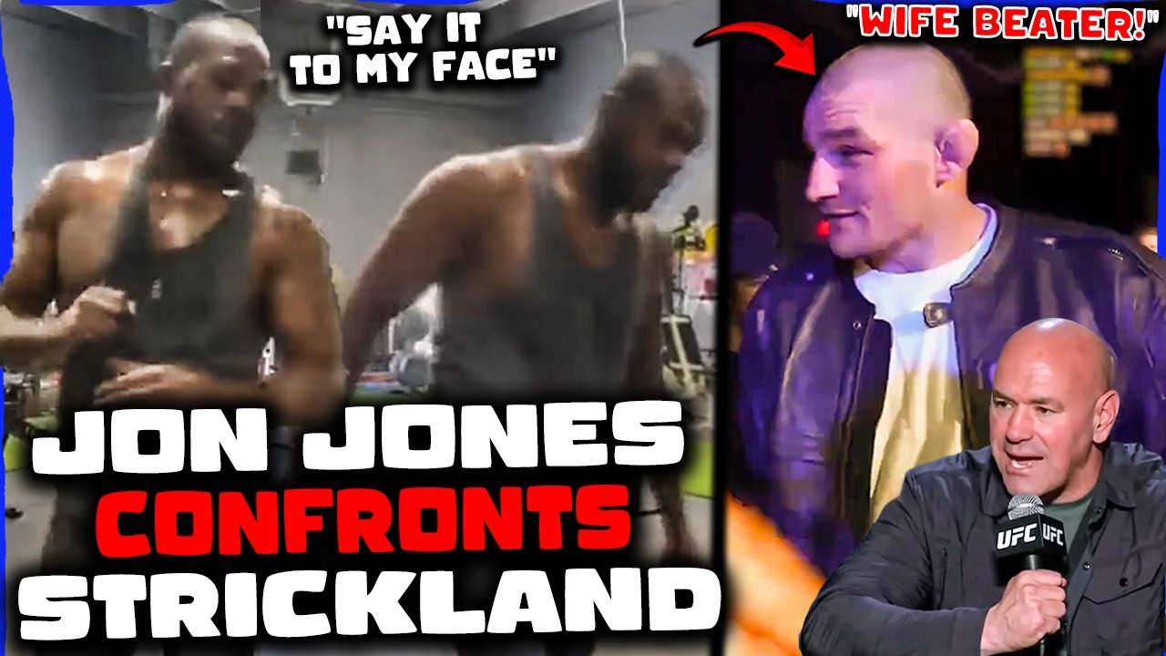 Jon Jones RUNS INTO Sean Strickland in HEATED BACK & FORTH, 