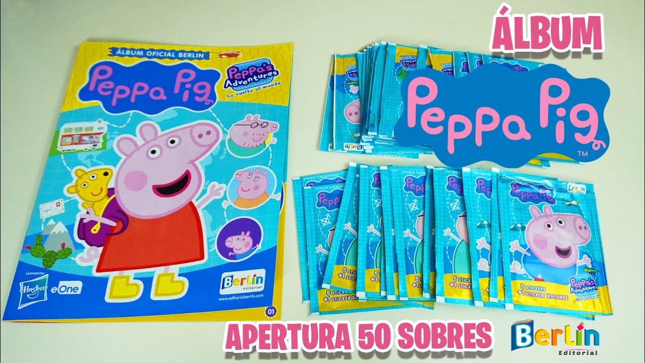 &Agrave;lbum Peppa Pig 2023 de Editorial Berl&iacute;n: Apertura 50 sobres (Peppa's Adventure)