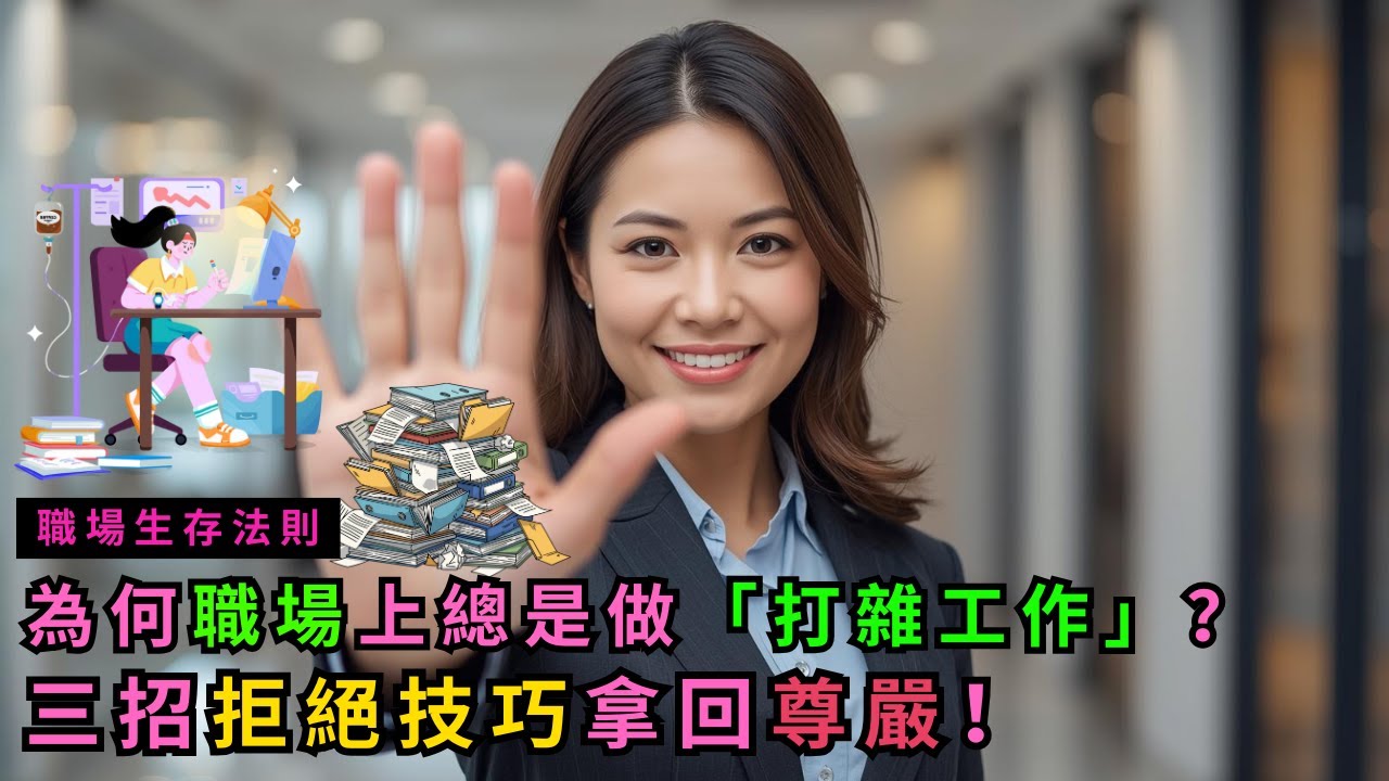 【職場生存法則】為何總是你在做「打雜」工作？｜學會這 3 招「拒絕」招數，重新在職場上奪回權力及尊重！
