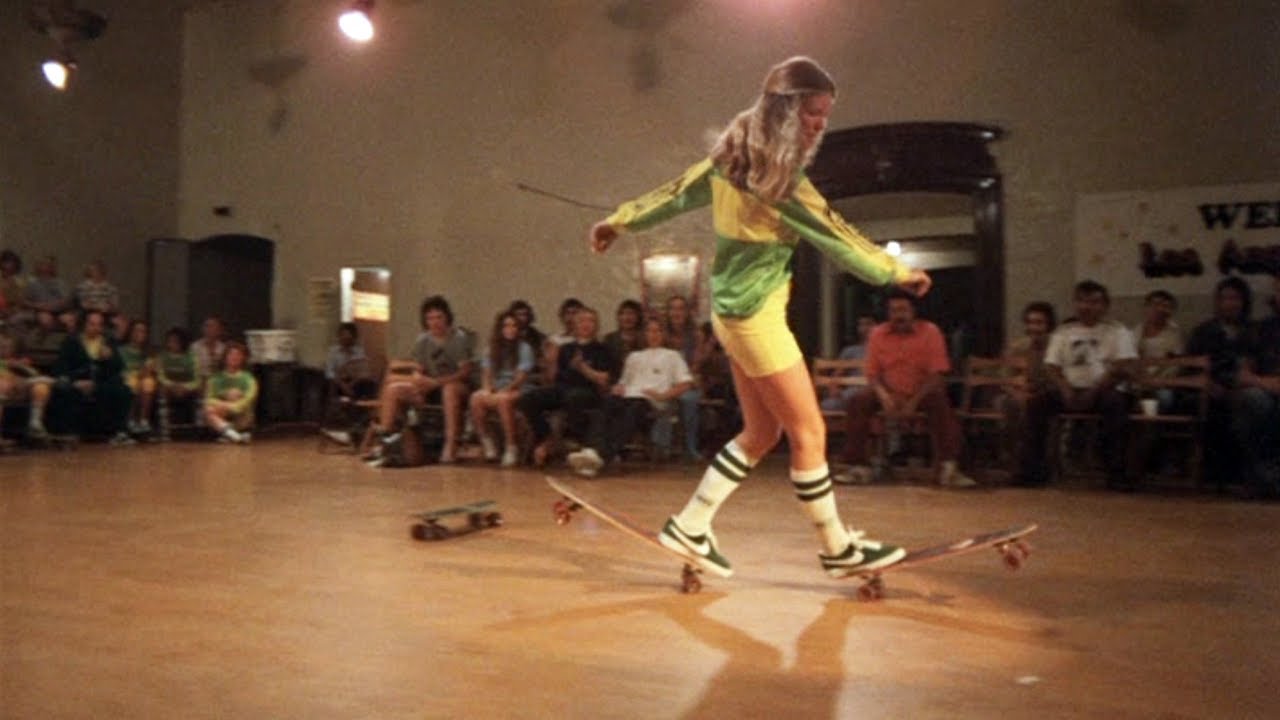 Ellen O'Neal as Jenny Bradshaw in Skateboard - the Movie  (dir. George Gage, 1977).