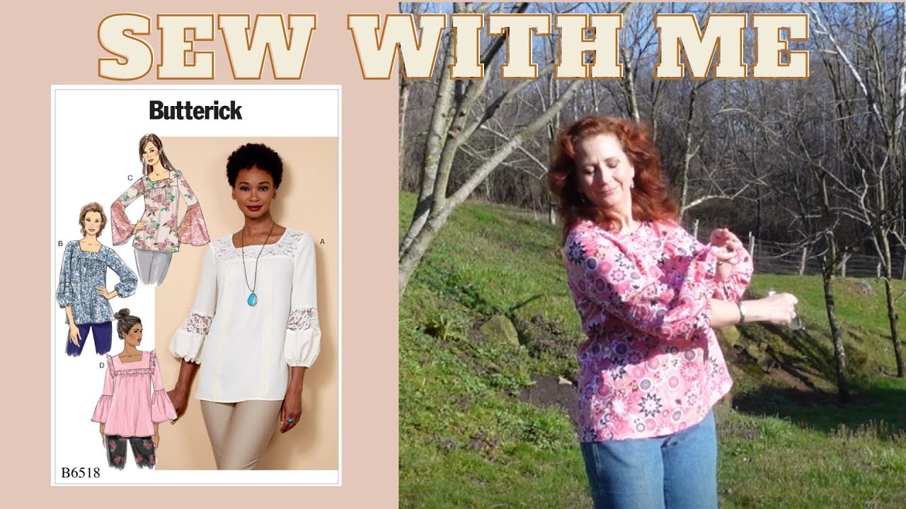Sewing Butterick 6518 Square Yoked Top