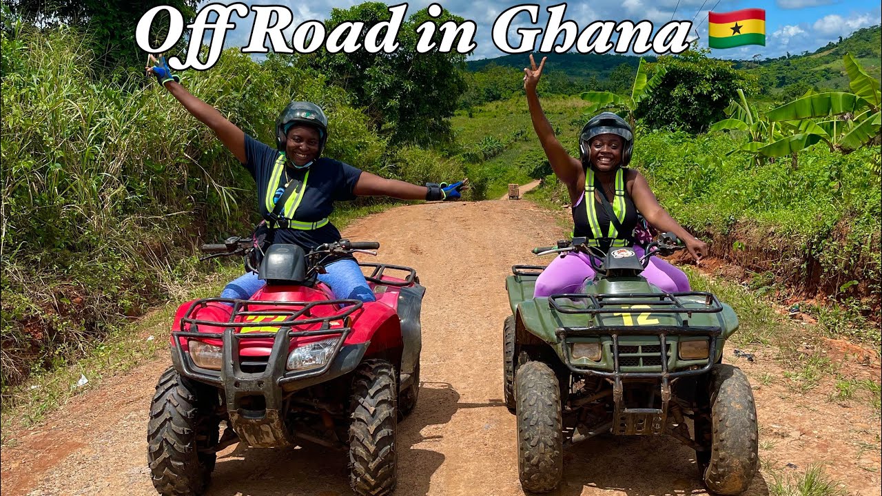 Off-Road Quad Biking In Ghana|| Discovering A Hidden Waterfall|| Atvaburi Ft Lorie Lawson