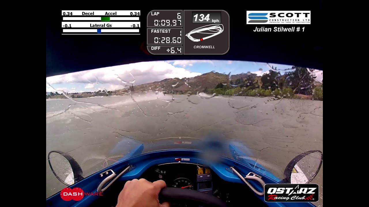 2013/14 NZ F1 Powerboat Tour - Round 2 Cromwell - Race 2 (on-board with telemetry)