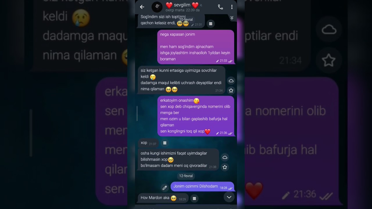 1- Sevgi Tarixi ❤  qidirganlar uchun to'liq qismi  ❤  #love #sevgi
