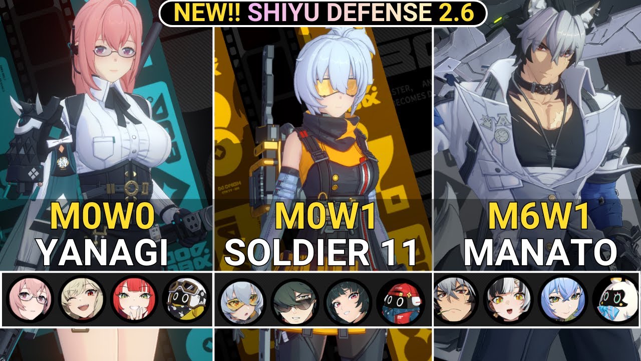 NEW SHIYU RESET! M0W0 Yanagi & M0W1 Soldier 11 & M6W1 Manato Showcase | NEW! Shiyu Defense ZZZ 2.6