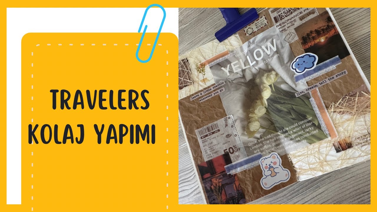 Mantarlı Travelers defterime kolaj yaptım:)