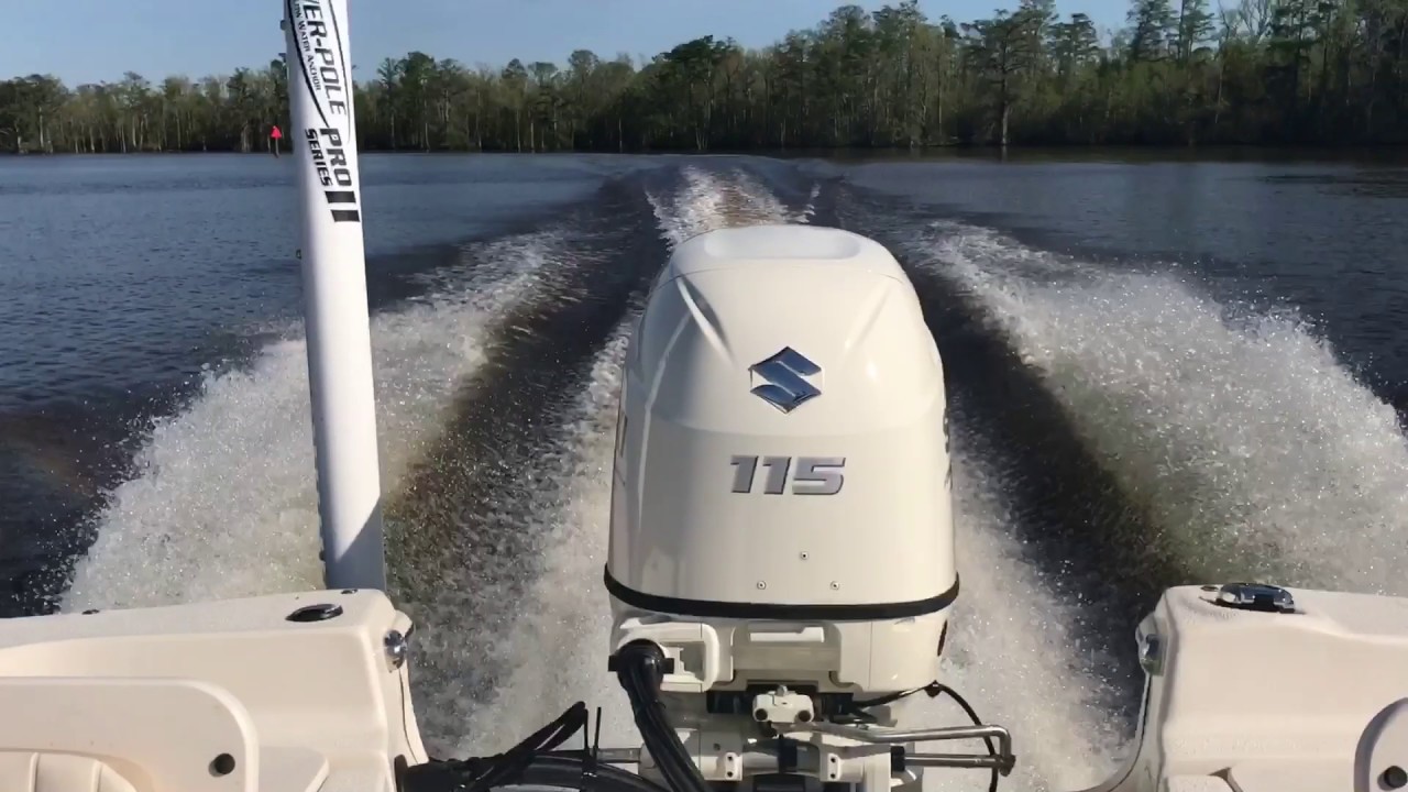 2017 Carolina Skiff 198 DLV powered by the 115 hp Suzuki 4-stroke test run