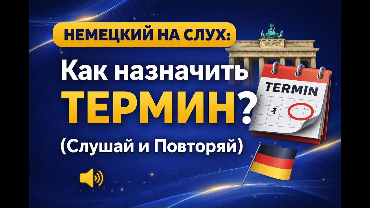 Немецкий на слух: Как назначить ТЕРМИН? (Слушай и Повторяй)