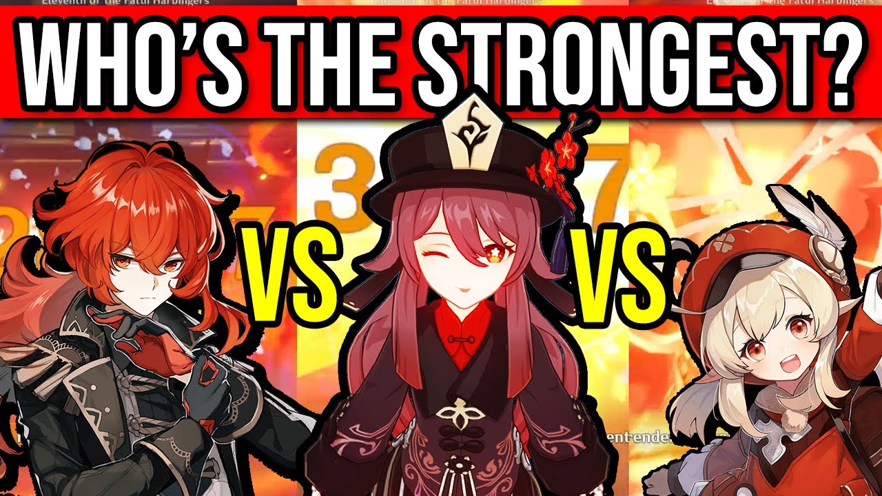 DPS SHOWDOWN! Hu Tao vs Diluc vs Klee! Who's the Top 5★ Pyro DPS?! Genshin Impact