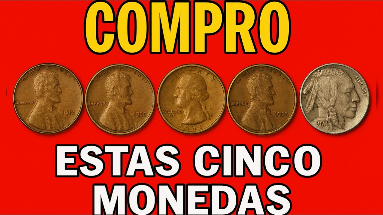 ”¡COMPRO ESTAS 5 MONEDAS HOY! 🔥 Tienes una en casa y NO tienes idea del valor 😨”