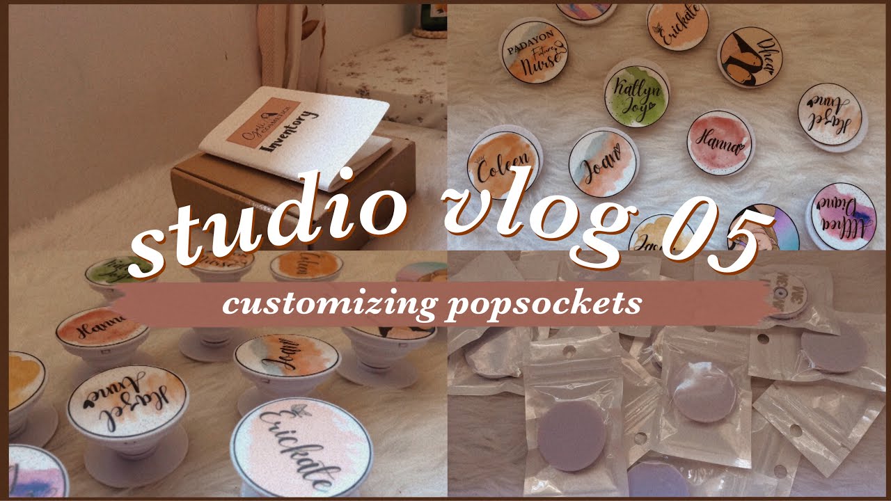 🌱💫studio vlog05 _customizing popsockets/ popsocket business/ preparing | Gayle Hadloc