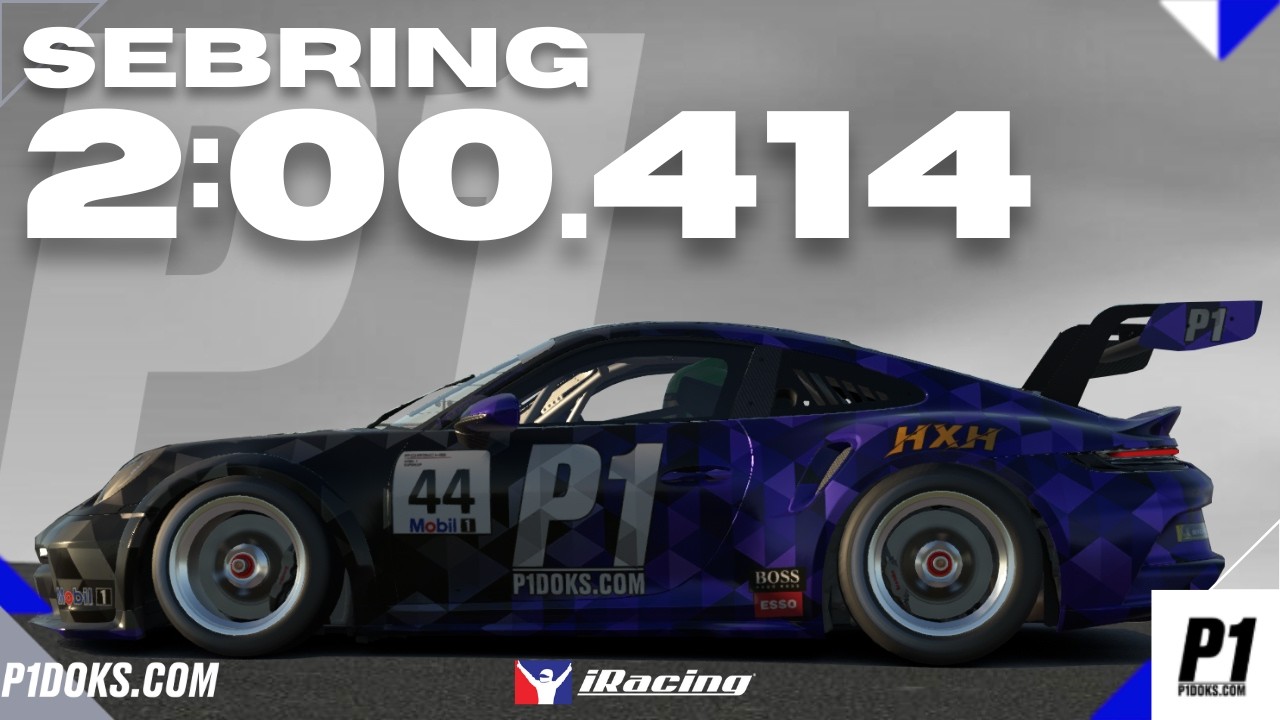 2:00.414 - Porsche Cup - Sebring - Porsche Cup Open │P1DOKS.COM 26S1 WEEK 10