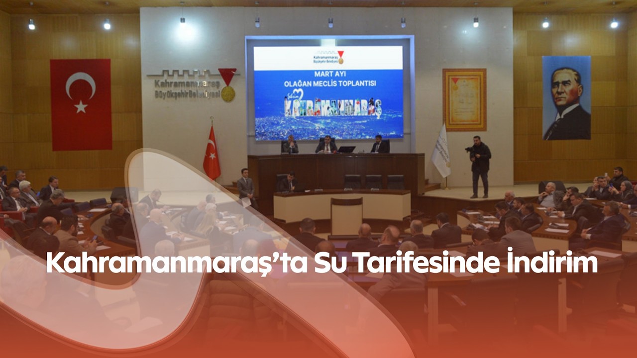 Kahramanmaraş’tan Su Tarifesinde İndirim
