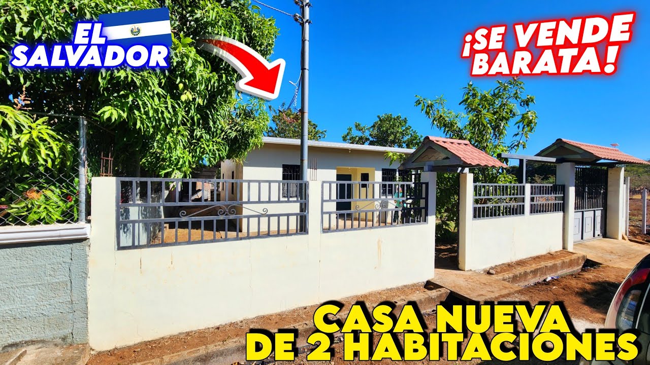 🚨 INCREIBLE CASA NUEVA BARATA DE 2 HABITACIONES A SUPER PRECIO EN EL SALVADOR 🇸🇻 NEGOCIABLE 