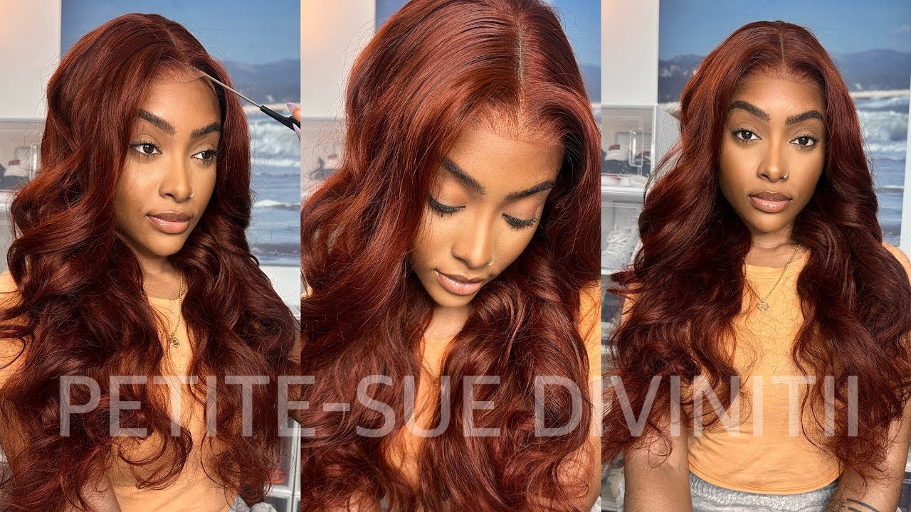 *Perfect color for new season!* FLAWLESS reddish brown closure body wave wig install~ FT.Nadula Hair