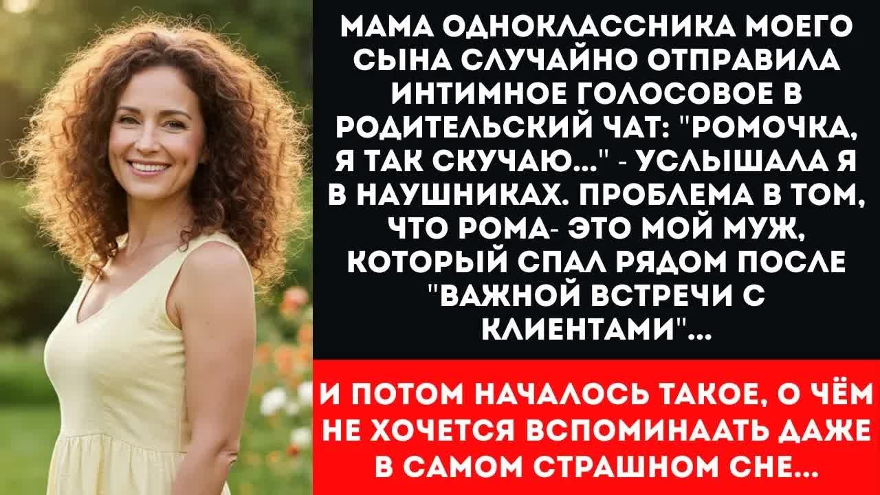 Голосовое в родительском чате раскрыло измену мужа с мамой одноклассника сына