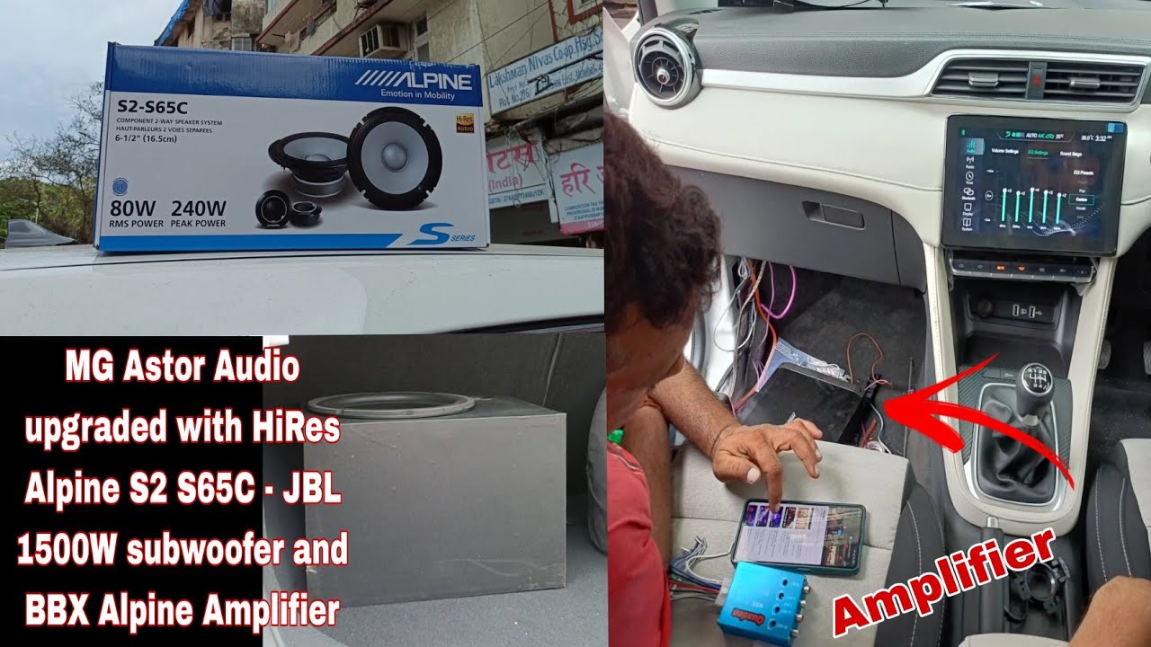 MG Astor Audio upgraded with HiRes Alpine S2 S65C - JBL 1500W subwoofer and BBX Alpine Amplifier
