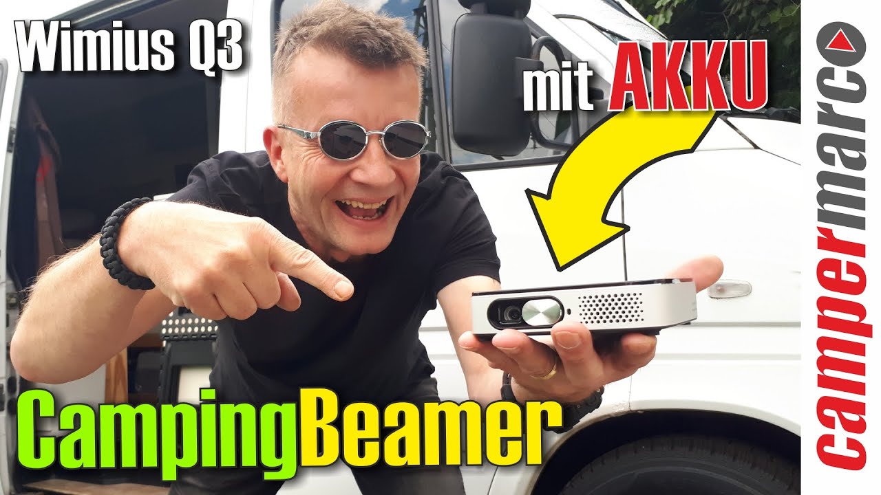 Wie geil ist das denn? | Mini Beamer mit Akku beim Camping | Wimius Q3