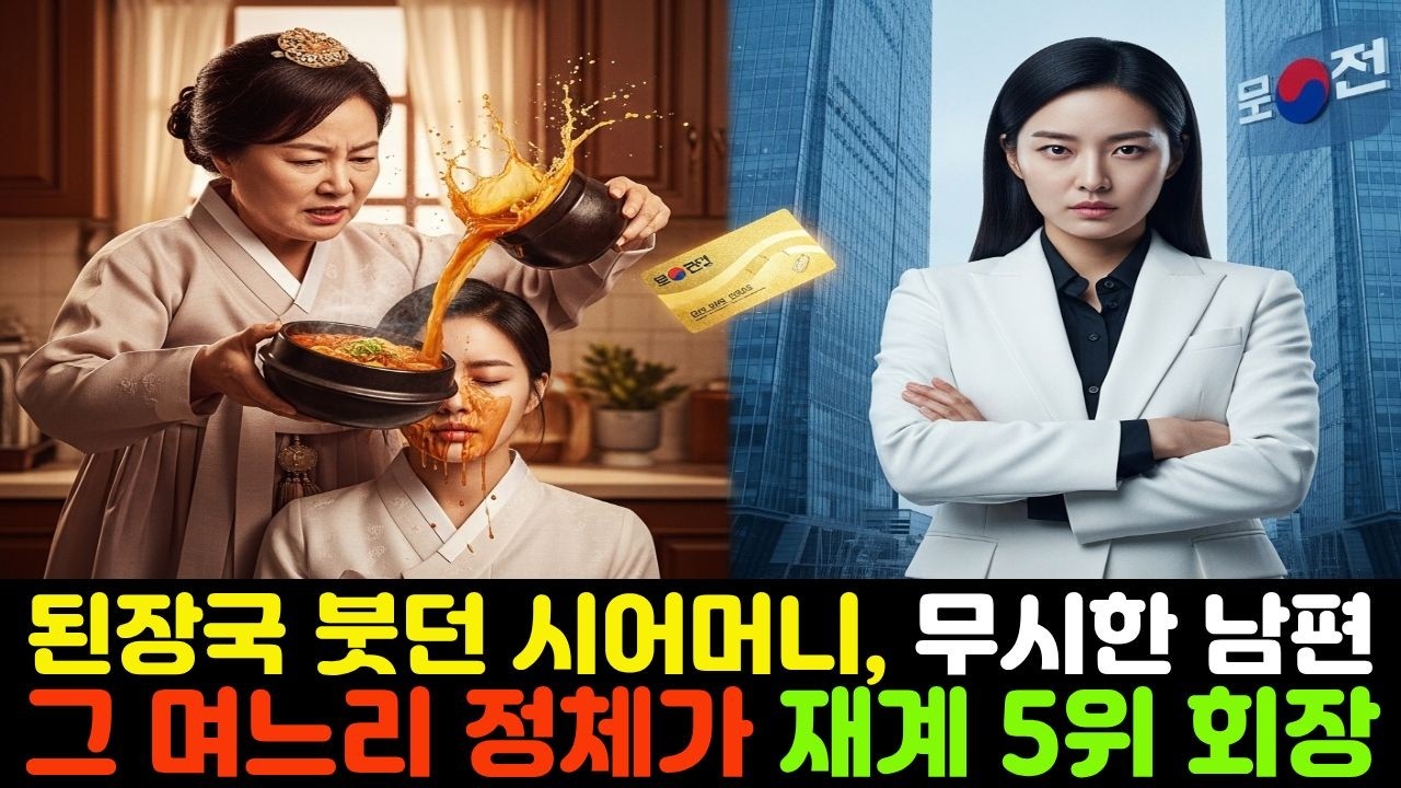 시어머니가 며느리 얼굴에 된장국을 부었다. 그런데 그 며느리가 재벌 회장이었다