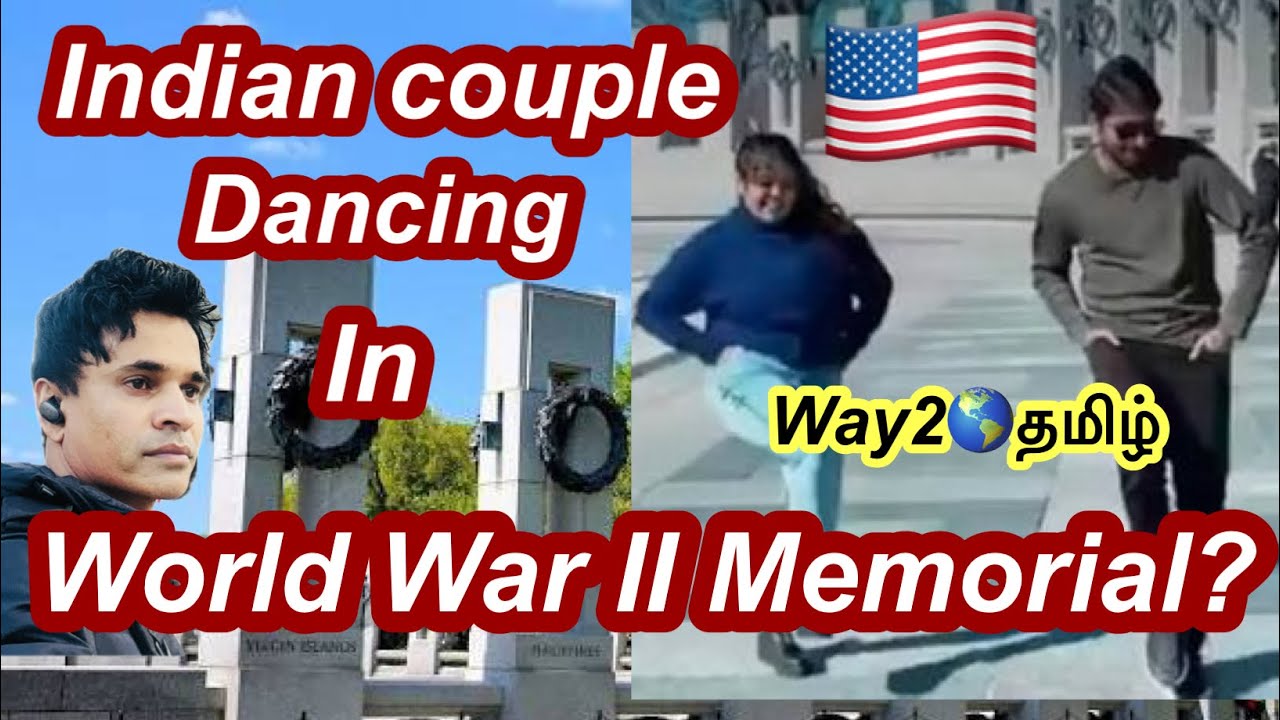 Indian Couple Dancing in WORLD WAR 2 MEMORIAL ? Way2]worldtamil !