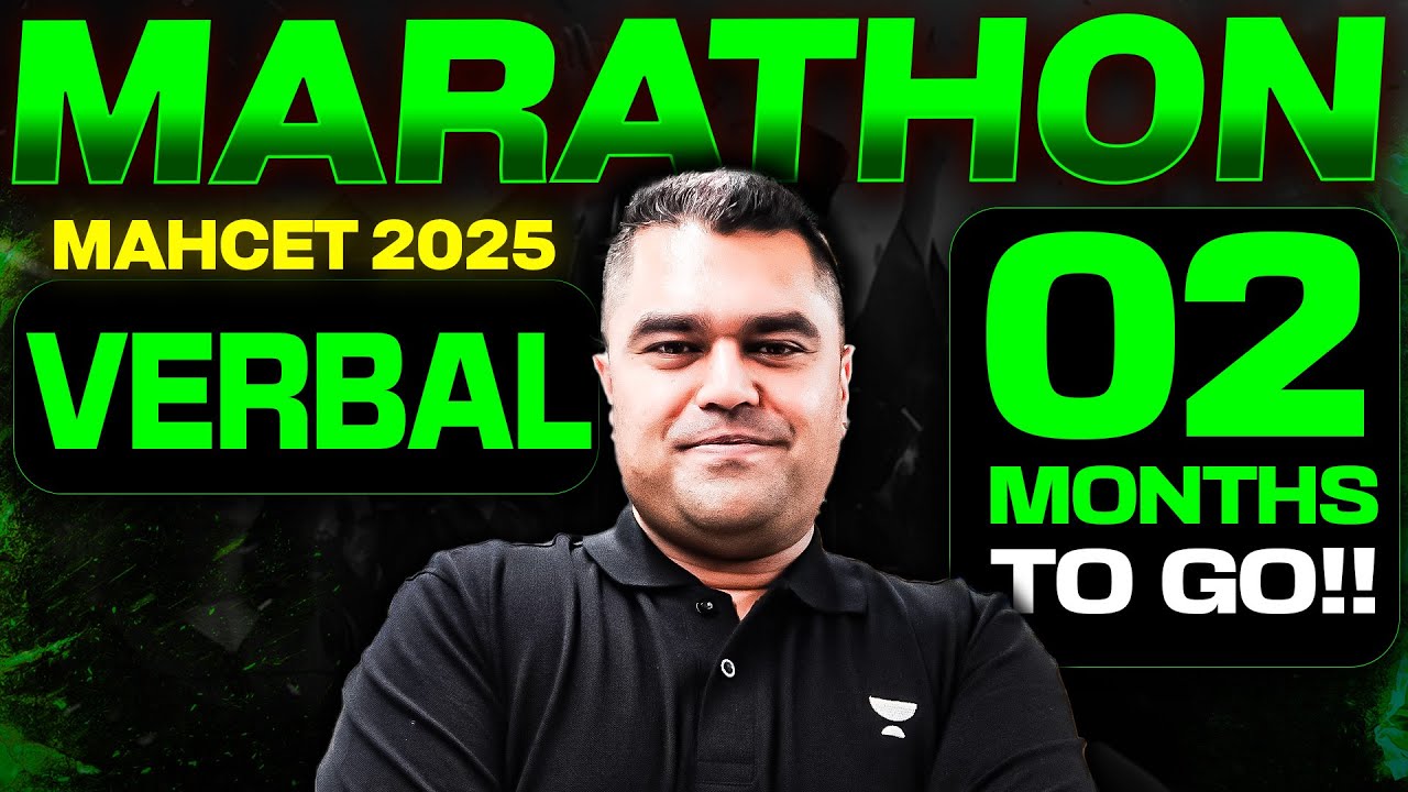 MAH MBA CET 2025 ✅ Complete VERBAL Marathon Session 01