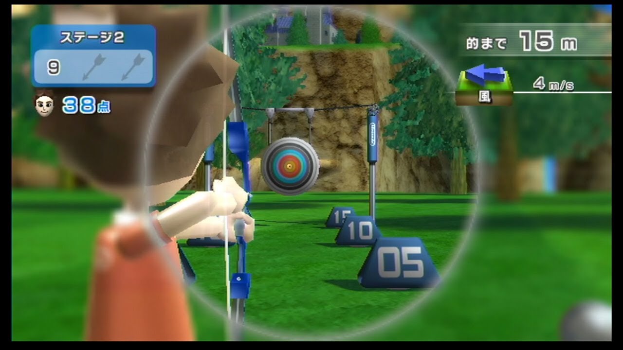 [Wii Sports Resort]Wiiスポーツリゾートのアーチェリーで遊んでみた。～Play Archery～