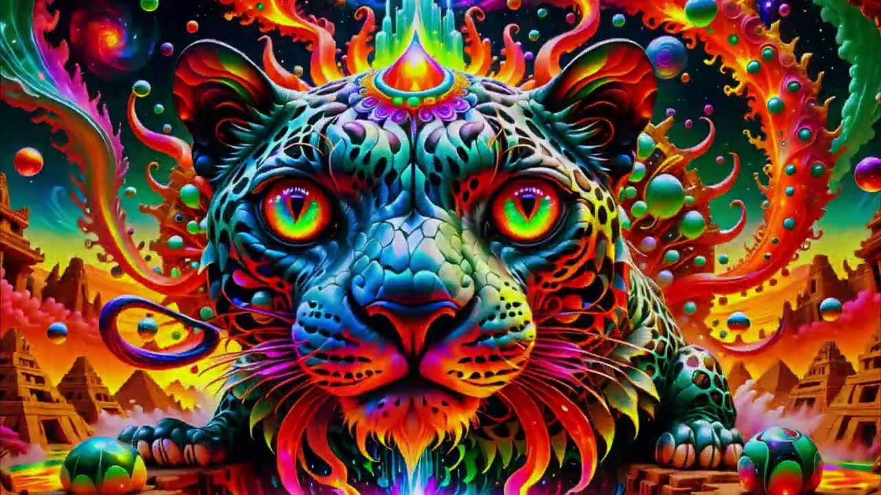 🐅 Aztec Hallucinations: Psychedelic Eruption of Ancient Vibrations 😵‍💫 (4K UHD 60 FPS)