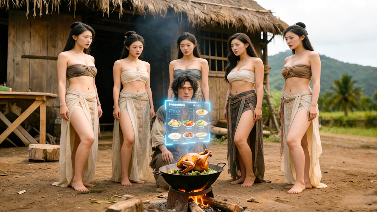窮小夥剛穿越到荒年就天降五個美女老婆，覺醒無限食物系統天天吃大肉，五個老婆搶著服侍他只為吃一口肉！#短劇#窮小子逆襲#爽文#心野短劇No1Drama