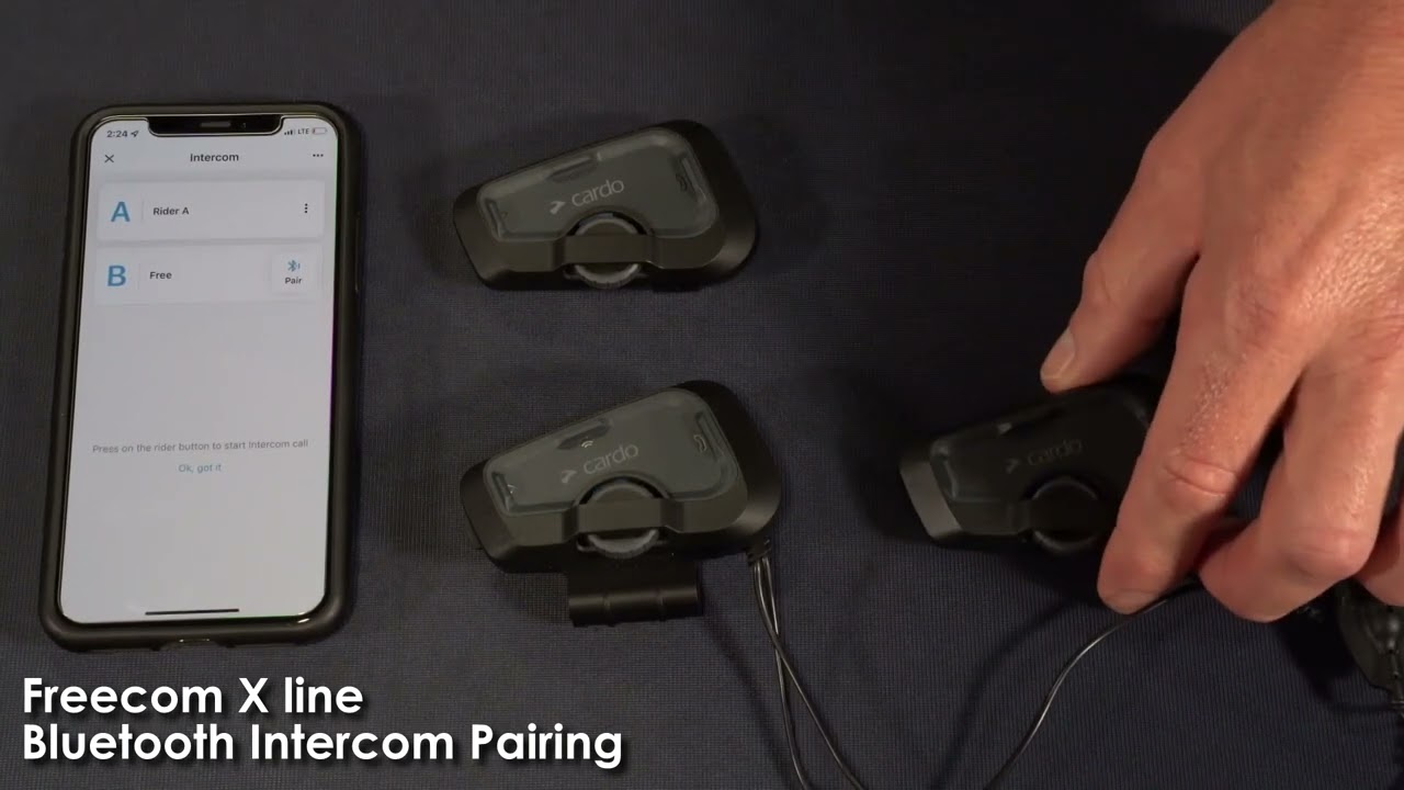 Freecom X line Bluetooth Intercom Pairing