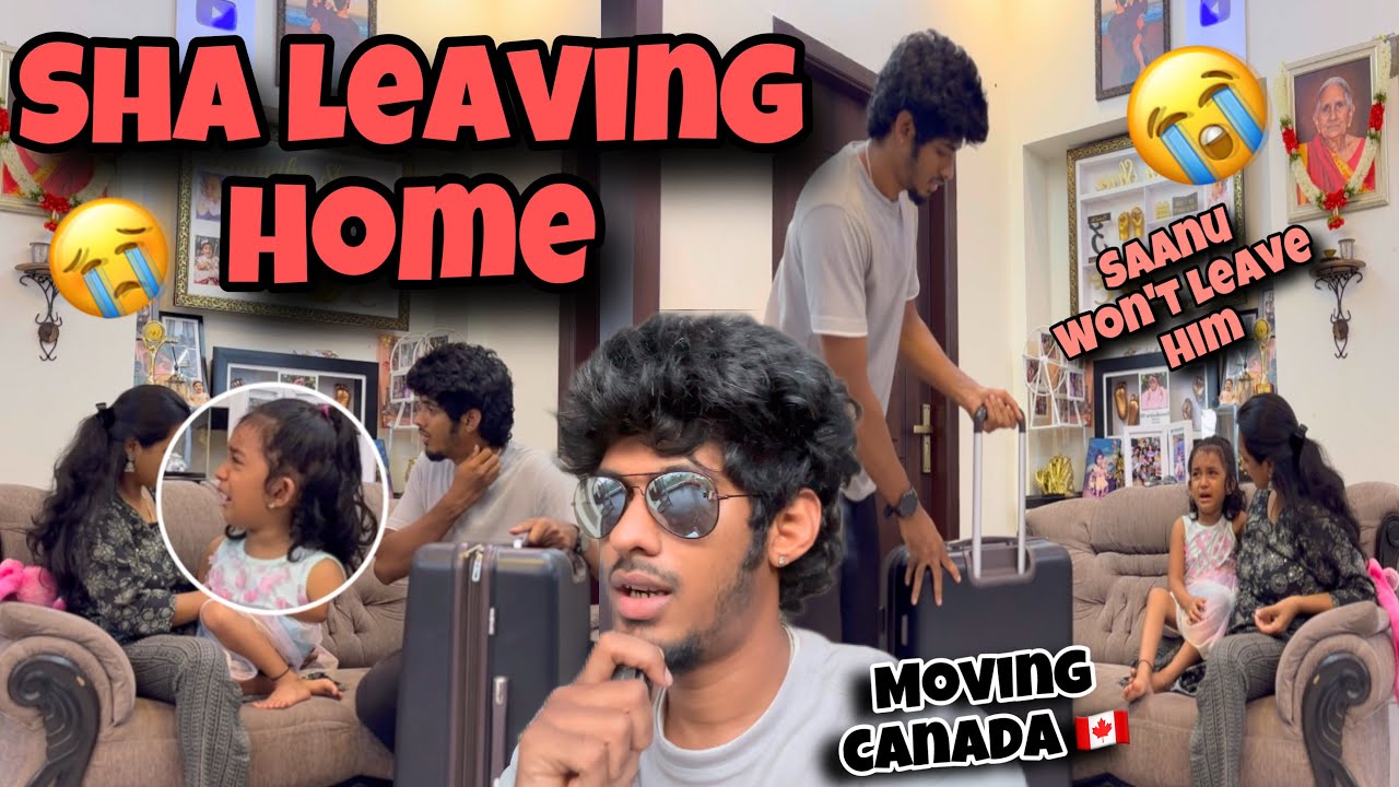 Sha leaving home 🏡 moving to foreign 😭| prank on saanu she gets emotional 🥹 #saanvikashree