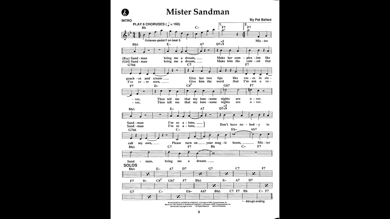 Mr Sandman (Play Along)