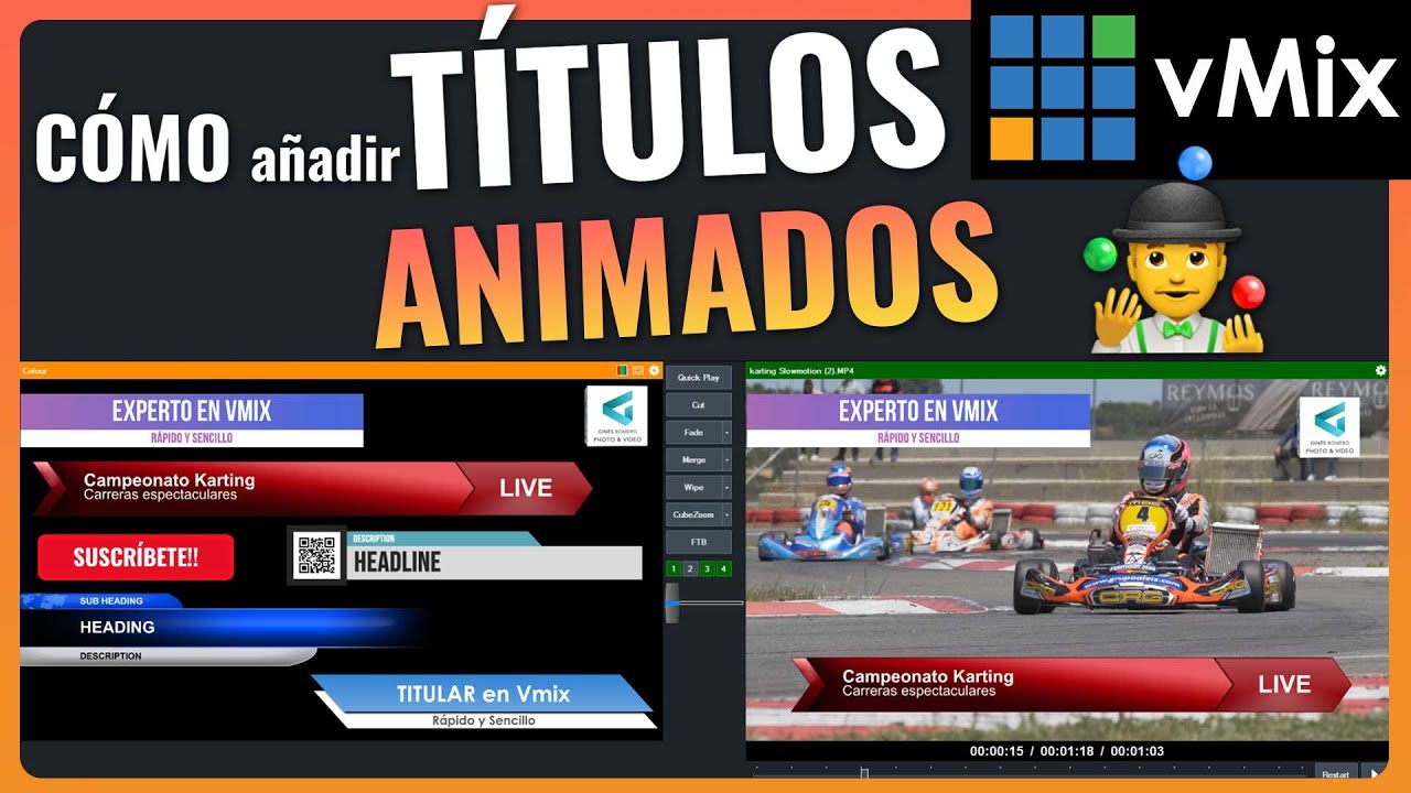 🤹Cómo añadir TÍTULOS ANIMADOS en VMIX | Nivel 🔥 AVANZADO | [Tutorial Español Vmix principiantes]